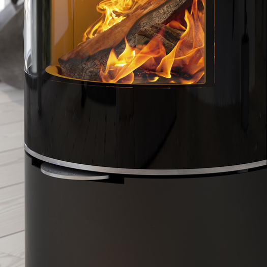Manual air control of PILAR Manual air control of the PILAR wood stove
