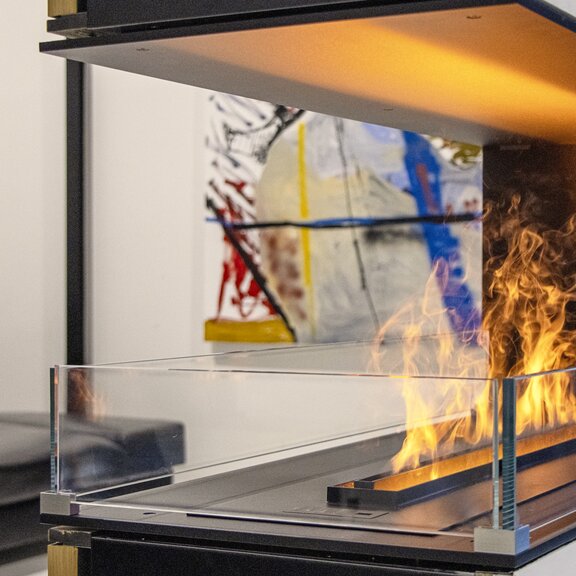 Foyer électrique Montreal Séparateur de pièce dans le salon