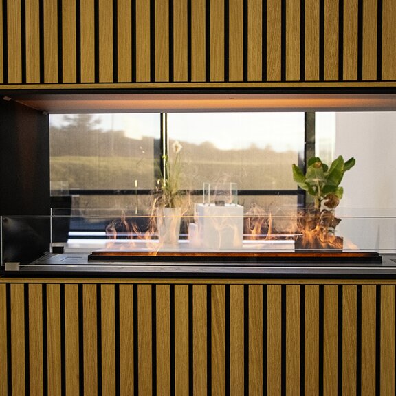 Foyer électrique Panel Wall Séparateur de pièce haut en bois latéral